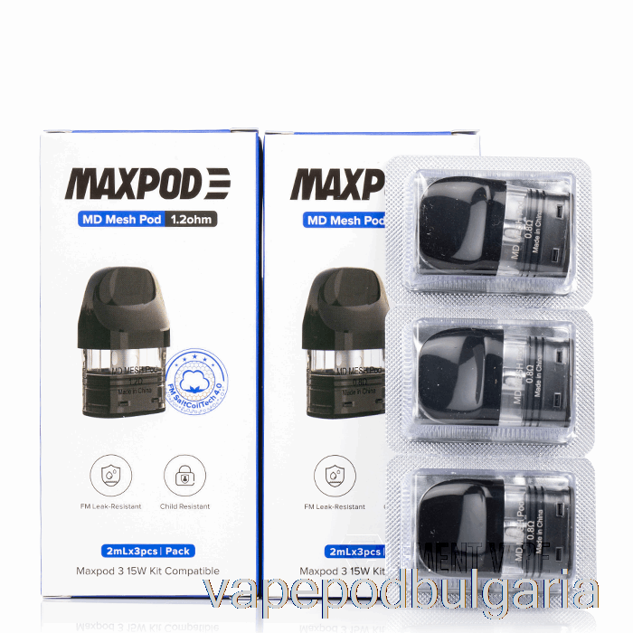 Vape Bulgaria Freemax Md Mesh Replacement Pods 0.8ohm Md Mesh Pods